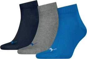 Puma Training Quarter Socken blue grey melange, 3 Paare