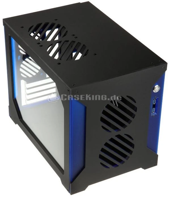 Parvum Systems S2.0 schwarz/blau, Acrylfenster