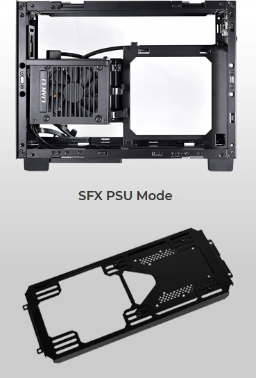 Lian Li Q58, schwarz, PCIe 3.0, Glasfenster, Mini-ITX