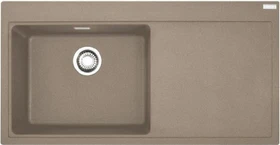 Franke Mythos MTG 611 Einbau Becken links mit Ablauffernbedienung cashmere