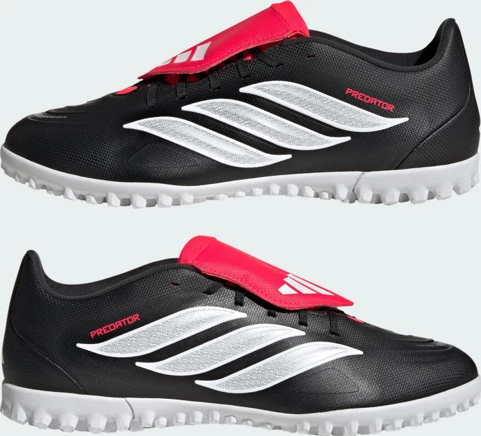adidas Predator Club Fold-Over Tongue TF core black/cloud white/lucid red (Herren)