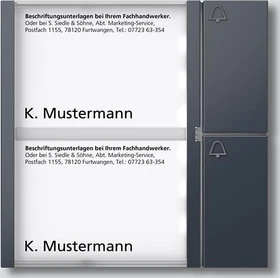 Siedle Tastenmodul TM 612-2 AG, anthrazit, 2 Ruftasten