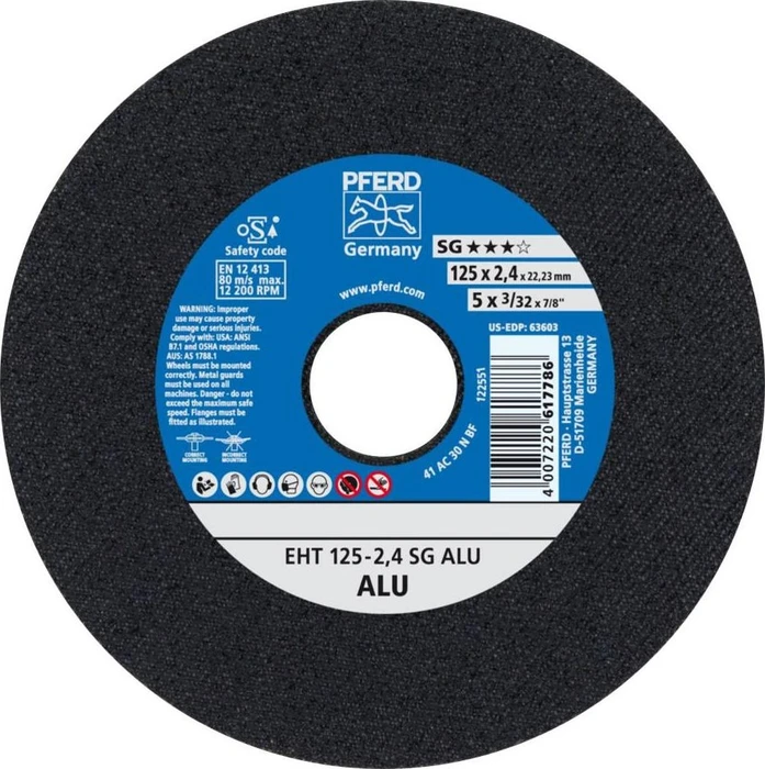 Pferd EHT 125-2.4 SG ALU Trennscheibe, 125x2.4x22.23mm, 25 Stück