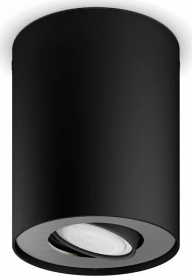 Philips Hue White Ambiance Pillar Spot Erweiterung 1-flammig schwarz