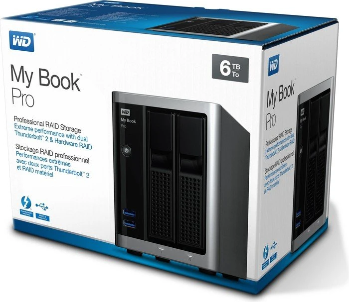 Western Digital WD My Book Pro, 6TB, USB-A 3.0/USB 3.0 Micro-B/Thunderbolt 2 / Mini DisplayPort 1.2