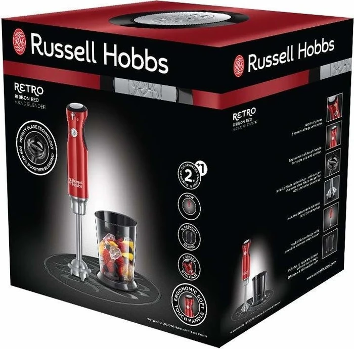 Russell Hobbs Retro Ribbon Stabmixer red