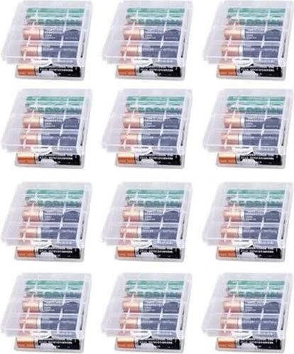 Gtiwung Batteriebox mit 4 Fächer, 12 Stk.