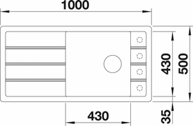 Blanco Faron XL 6 S InFino Einbau Becken reversibel anthrazit