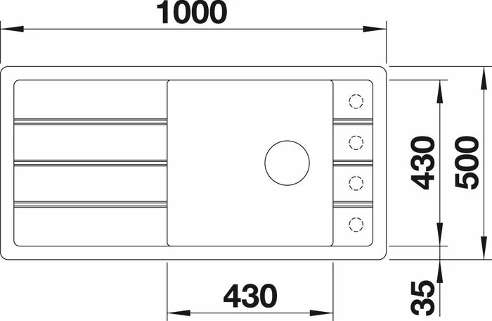 Blanco Faron XL 6 S InFino Einbau Becken reversibel anthrazit