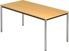 Hammerbacher Meeting D-Serie DR16/6/C Konferenztisch 160x80cm Buche/chrom