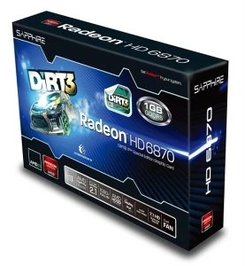 Sapphire Radeon HD 6870 DiRT3, 1GB GDDR5, 2x DVI, HDMI, 2x mDP, lite retail