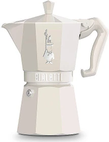 Bialetti Exclusive Moka Express 3 Tassen Espressokanne beige