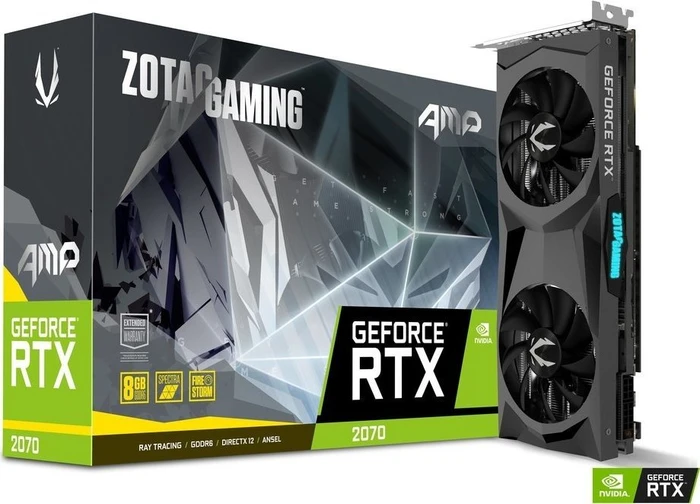 Zotac Gaming GeForce RTX 2070 AMP, 8GB GDDR6, HDMI, USB-C, 3x DP