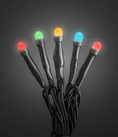 Konstsmide Micro Lichterkette schwarz LED 80x mehrfarbig
