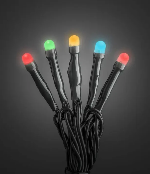 Konstsmide Micro Lichterkette schwarz LED 80x mehrfarbig