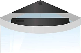 Juwel Klappensatz Trigon 190, 2-teilig, schwarz