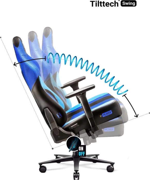 Diablo Chairs X-Player 2.0 Normal Gamingstuhl, blau/schwarz