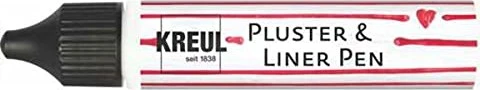 Kreul Pluster & Liner Pen Effektfarbe, weiß, 29ml
