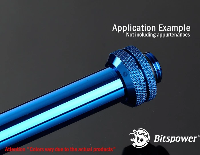 Bitspower Messing Hardtube 14mm, blau, Royal Blue