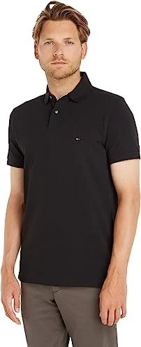 Tommy Hilfiger 1985 Regular Fit Poloshirt kurzarm schwarz (Herren)