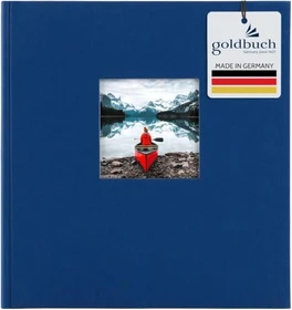 Goldbuch Buch Fotoalbum Bella Vista 30x31 schwarze Seiten blau