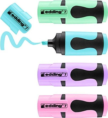 edding 7 Textmarker mini pastell sortiert, 4er-Set