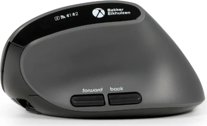 BakkerElkhuizen MidWay 3-Mode Vertical Mouse, grau/schwarz, USB/Bluetooth