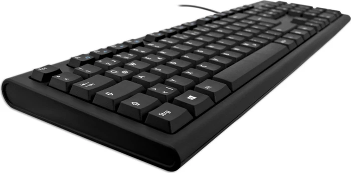V7 Keyboard KU200, schwarz, PS/2 & USB, DE