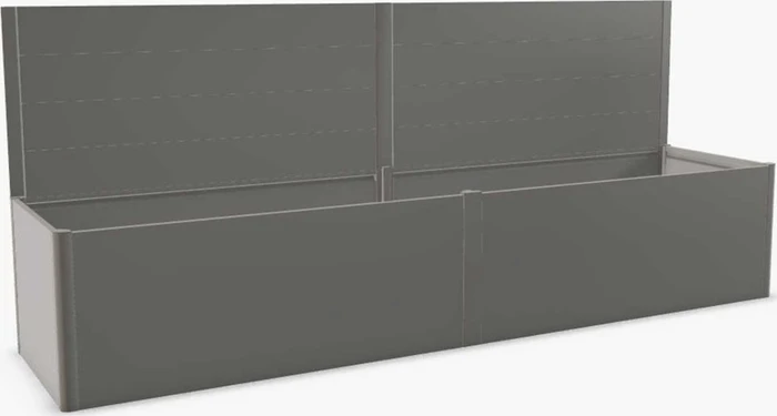 Biohort Sichtschutz 201x4x91cm für Hochbeet quarzgrau-metallic