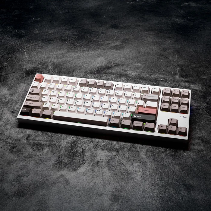 Wobkey Crush 80 Reboot Pro, Warm Silver, LEDs RGB, Kailh Cocoa, USB/Bluetooth, US