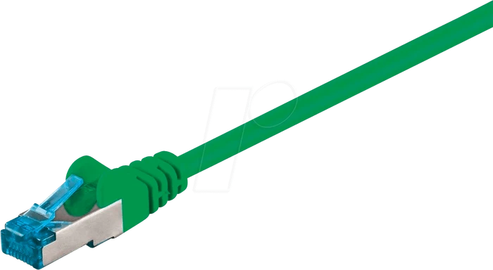 goobay Patchkabel, Cat6a, S/FTP, RJ-45/RJ-45, 0.5m, grün