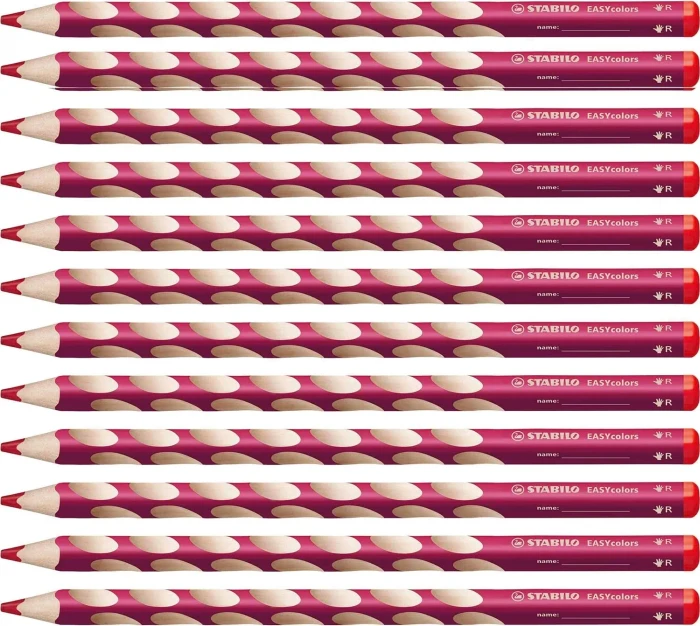 STABILO EASYcolors Buntstift kirschrot, Rechtshänder, 12er-Pack
