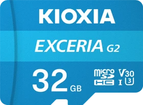 KIOXIA EXCERIA G2 R100/W50 32GB Kit, UHS-I U3, A1, Class 10
