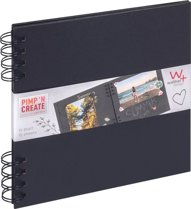 Walther Design Spiralalbum Pimp and Create 19x21 schwarz