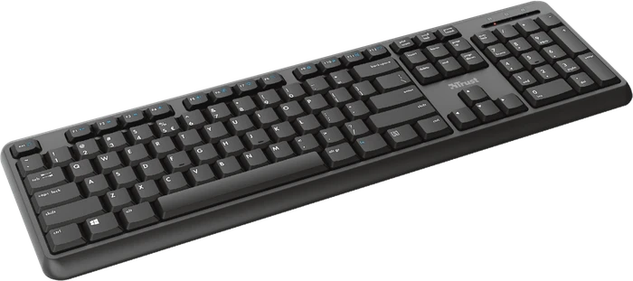 Trust TK-350 Silent Wireless Keyboard, schwarz, USB, DE