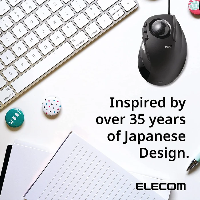 Elecom DEFT M-DT2URBK Trackball schwarz, Rechtshänder, USB-A