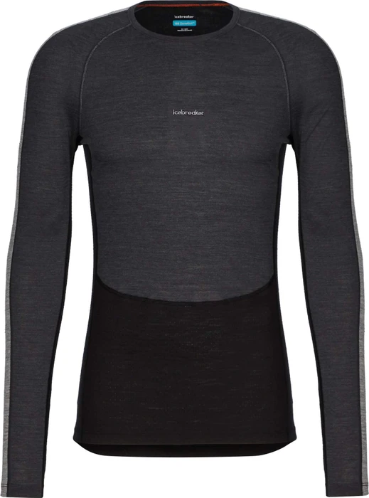 Icebreaker 125 ZoneKnit Merino Funktionsshirt langarm jet heather/black (Herren)