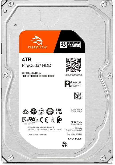 Seagate FireCuda HDD +Rescue 4TB, 24/7, 512e / 3.5" / SATA 6Gb/s