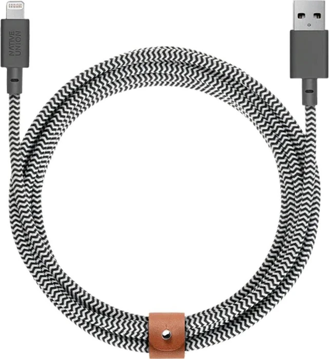 Native Union Belt Cable XL USB-A/Lightning Zebra
