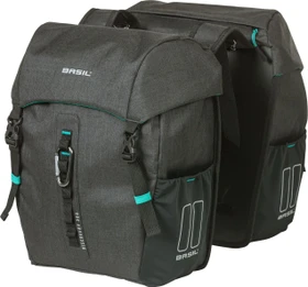 Basil Discovery 365D Doppeltasche Gepäcktasche black melee