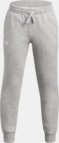 Under Armour Rival Fleece Trainingshose lang mod gray light heather/white (Junior)