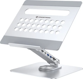 Conceptronic DONN27G Laptop-Ständer mit 7-in-1 Dockingstation, USB-C 3.0 [Buchse] (110521307101)