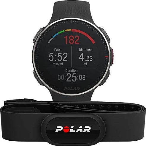 Polar Vantage V Titan mit H10 Herzfrequenz-Sensor schwarz/rot