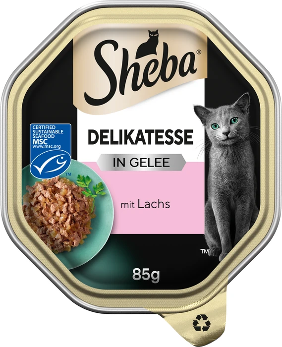 Sheba Delikatesse in Gelee mit Lachs, 85g