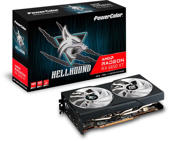 PowerColor Hellhound Radeon RX 6650 XT, 8GB GDDR6, HDMI, 3x DP