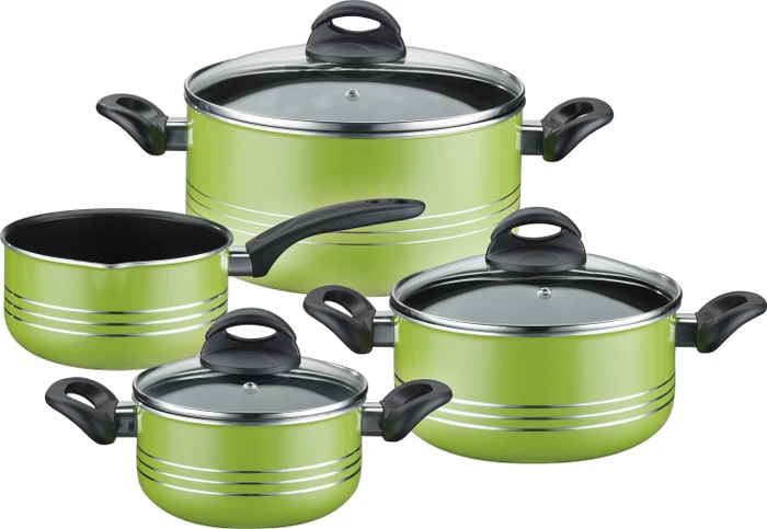 GSW Milano Color Kochtopf-Set grün, 7-tlg.