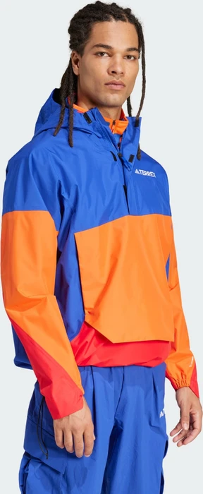 adidas Terrex Xploric 2.5L Climaproof Anorak semi lucid blue/semi impact orange/pure ruby (Herren)