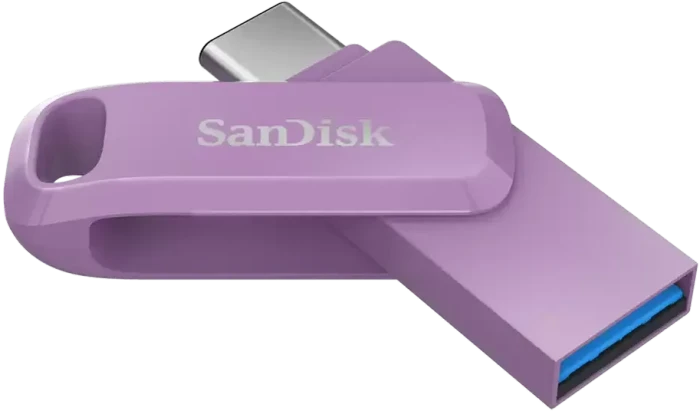 SanDisk Ultra Dual Drive Go USB Type-C 512GB Lavender, USB-A + USB-C, USB 3.2 Gen 1×1