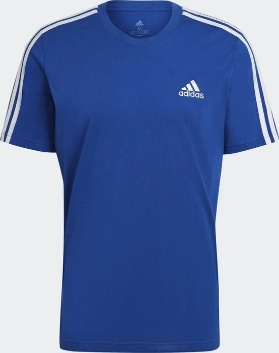 adidas Essentials 3-Streifen T-Shirt kurzarm royal blue/white (Herren)