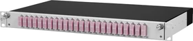 Metz Connect OpDAT slide R splice LWL-Patchpanel SC-D Kupplungen, OM4 violett, 24-Port, 1HE, 1HE